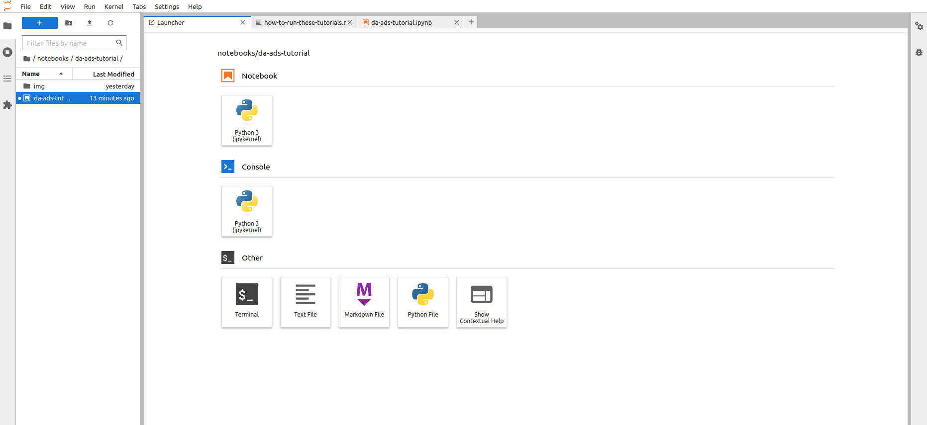 Jupyter Lab Interface